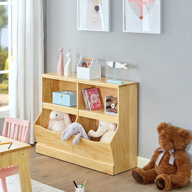 solid wood toy shelf